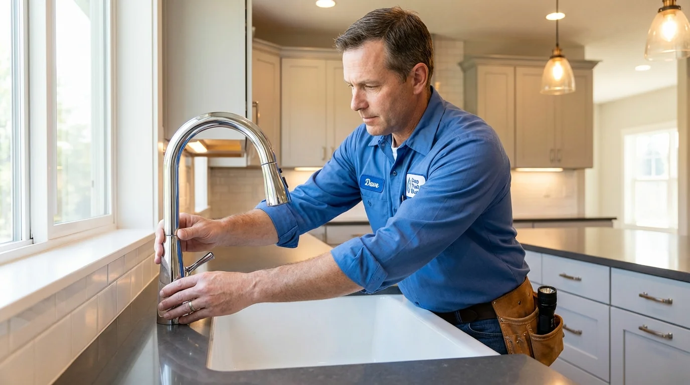 Kitchen faucet installation by Johns Plumbing LLC in Ontario